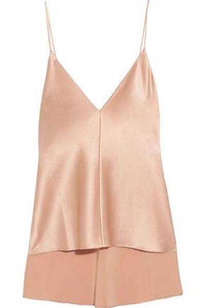 Shop Juan Carlos Obando Woman Asymmetric Silk-satin Camisole Blush