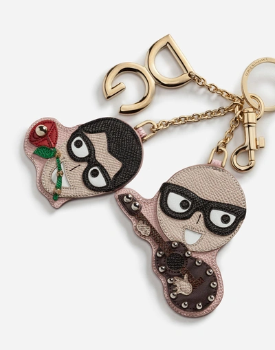 Shop Dolce & Gabbana Designers' Charms Keychain In Pink