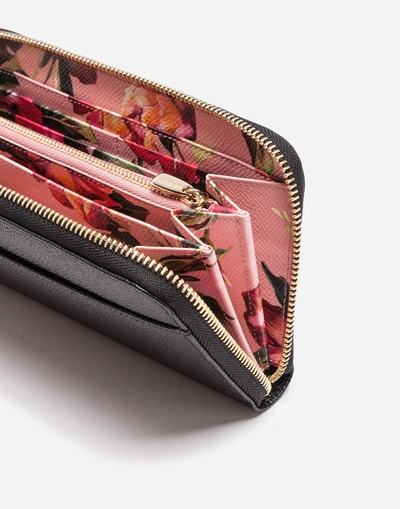 Shop Dolce & Gabbana Zip-around Leather Wallet In Multicolor