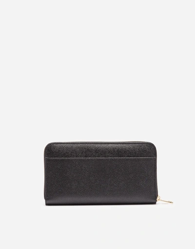 Shop Dolce & Gabbana Zip-around Leather Wallet In Multicolor