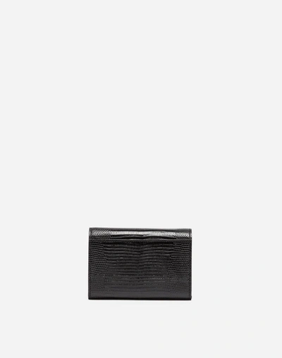 Shop Dolce & Gabbana Small Continental Leather Wallet In Black