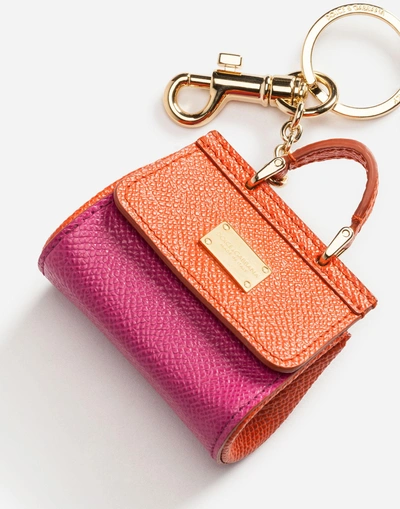 Shop Dolce & Gabbana Sicily Charm Key Ring In Multicolor