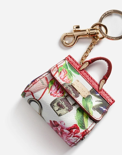 Shop Dolce & Gabbana Sicily Charm Key Ring In Multicolor
