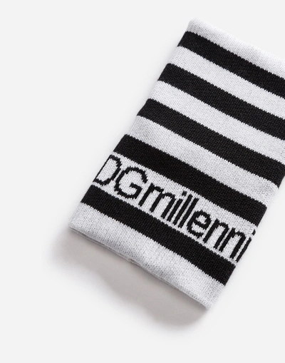 Shop Dolce & Gabbana Dgmillennials Wrist Sweatband In Multicolor