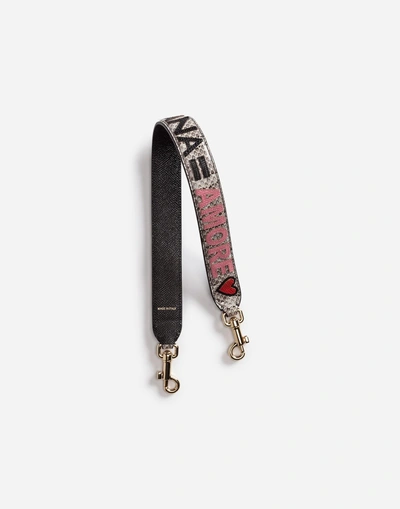 Shop Dolce & Gabbana Ayers Strap With Patch In Multicolor