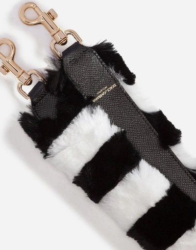 Shop Dolce & Gabbana Lapin And Leather Strap In Multicolor