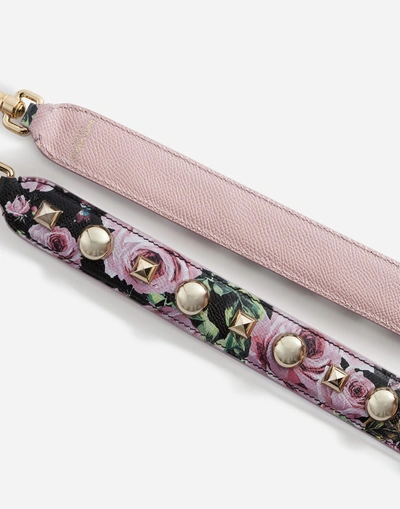 Shop Dolce & Gabbana Strap In Printed Dauphine Calfskin In Multicolor