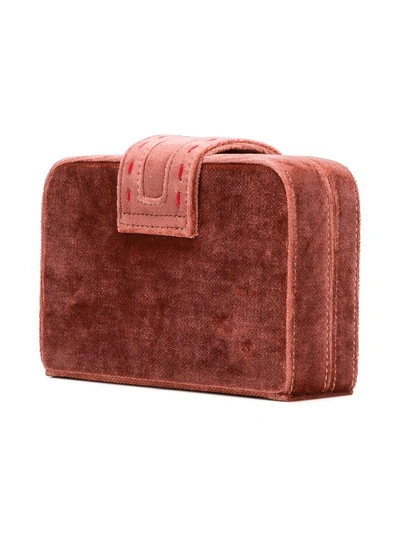 Shop Mehry Mu Fey Box Clutch Bag - Pink