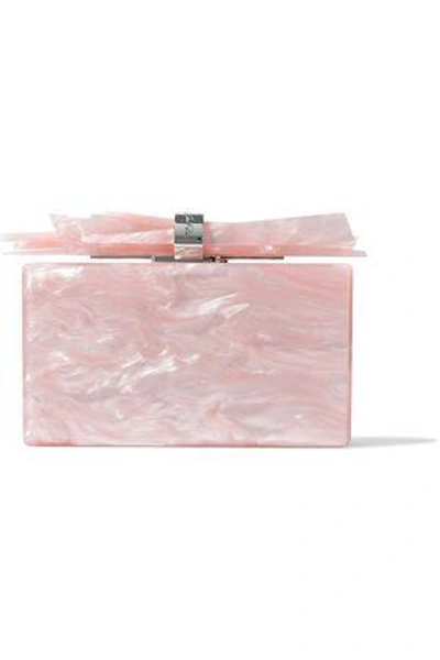 Shop Edie Parker Wolf Marbled Acrylic Box Clutch In Blush