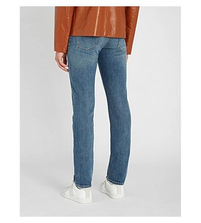 Shop Maison Margiela Clear Yoke Regular-fit Straight Jeans In Blue