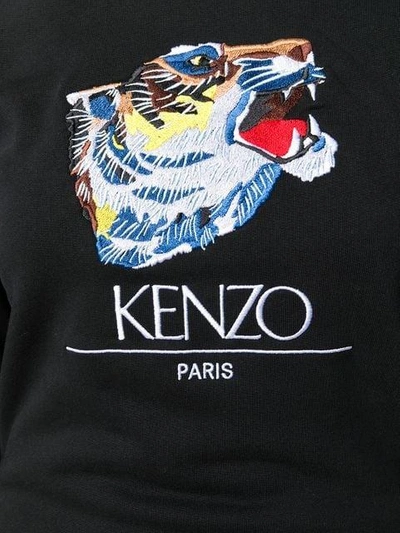 Shop Kenzo Tiger Head Sweatshirt - Black