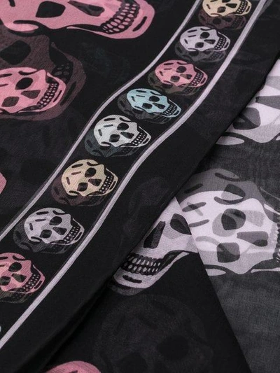 Shop Alexander Mcqueen Skull Print Scarf - Black
