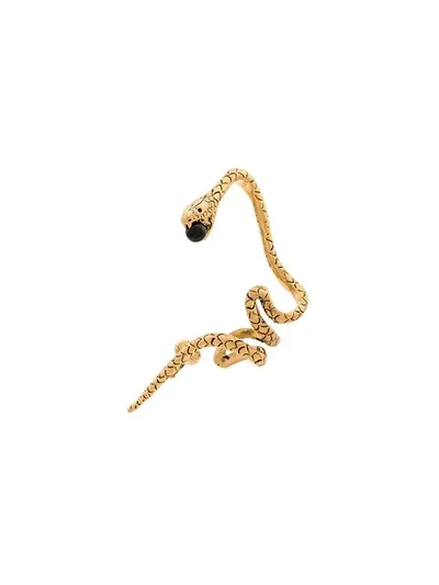 Shop Saint Laurent Serpent Gold Earring - Metallic