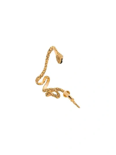 Shop Saint Laurent Serpent Gold Earring - Metallic