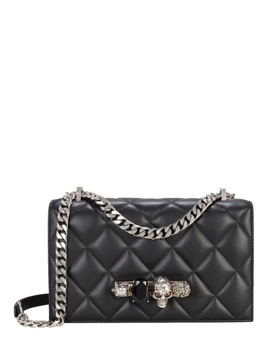 Shop Alexander Mcqueen Jewel Knuckle Quilted Chain Strap Shoulder Bag