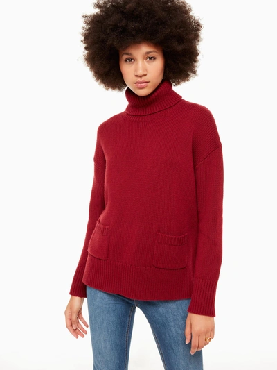 Shop Kate Spade Moselle Sweater In Deep Russet