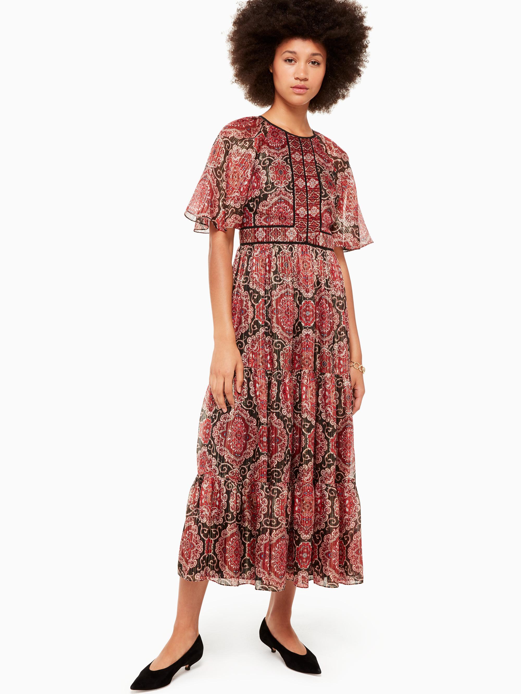 kate spade satin midi dress