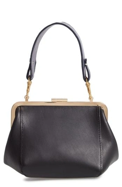 Shop Clare V Le Box Leather Top Handle Bag - Black