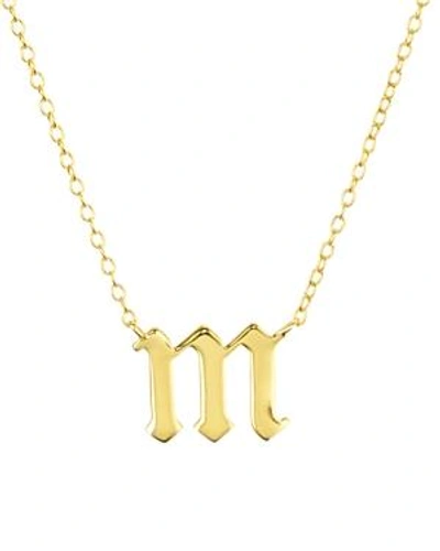 Shop Argento Vivo Gothic Initial Pendant Necklace, 16 In Gold/m