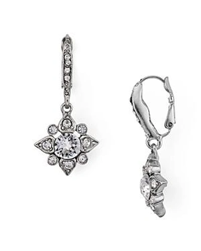 Shop Oscar De La Renta Star Drop Earrings In Silver