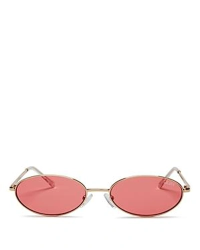 Shop Quay Women's Clout Round Sunglasses, 47mm In Gold/red