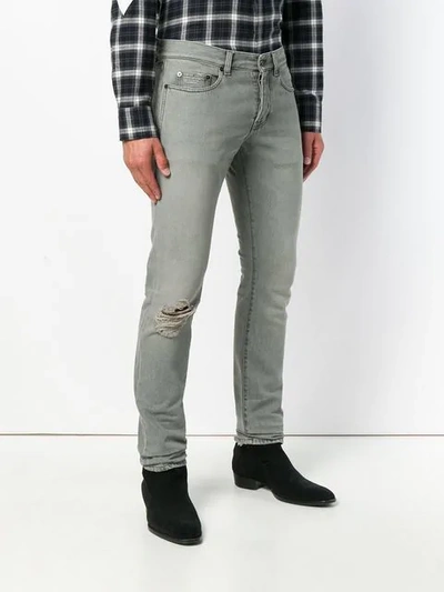 Shop Saint Laurent Slim In Grey