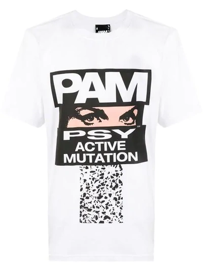 Shop Perks And Mini Pam  Printed Logo T-shirt - White