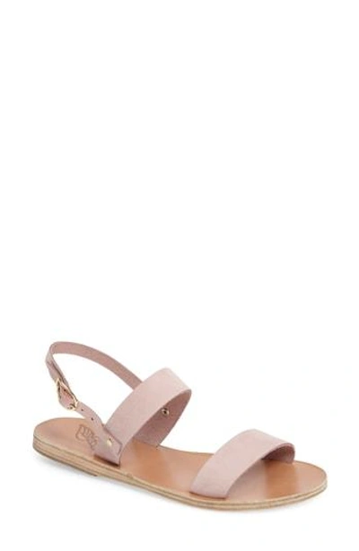 Shop Ancient Greek Sandals Clio Slingback Sandal In Pink Nubuck