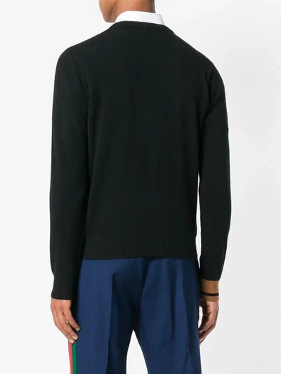 Shop N°21 Intarsia Logo Sweater In Black