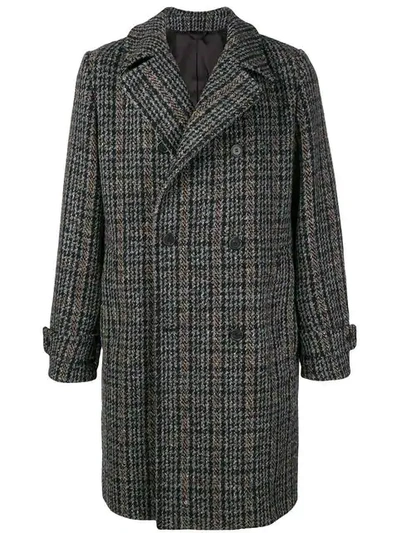 Shop Stella Mccartney Double Breasted Checked Coat - Grey
