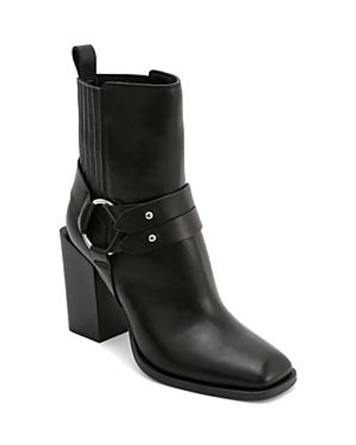Shop Dolce Vita Women's Isara Leather Harness Block Heel Booties In Black