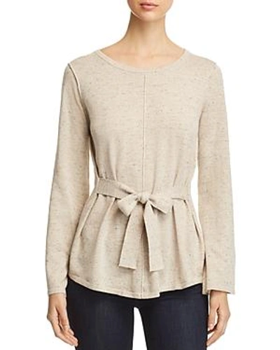 Shop Heather B Belted Sweater In Heather Oatmeal