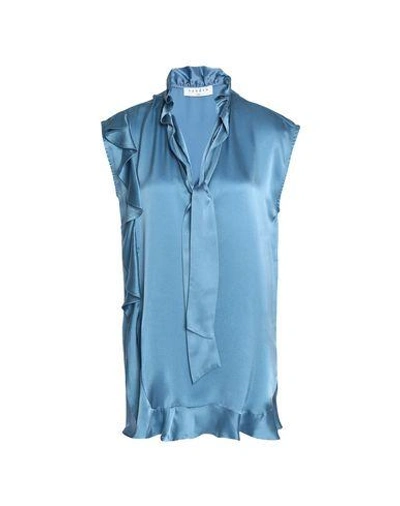 Shop Sandro Tops In Pastel Blue
