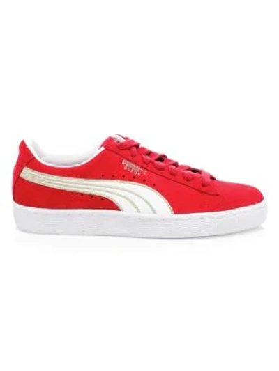 Shop Puma Suede Varsity Sneakers In Red