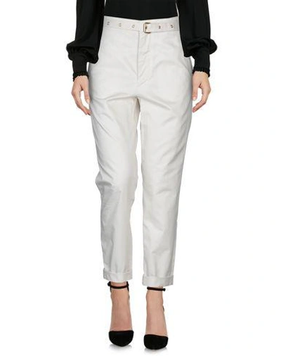 Shop Isabel Marant Casual Pants In Ivory