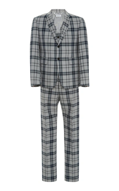 Shop Thom Browne Exclusive Tartan Wool-blend Three-piece Suit In Plaid