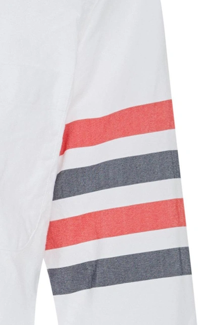 Shop Thom Browne Striped Cotton Oxford Shirt In Multi