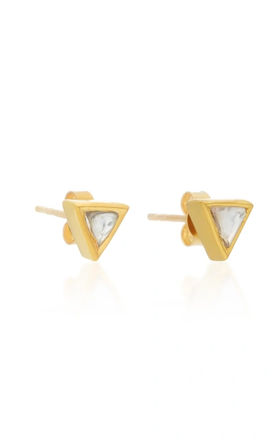 Shop Amrapali Kundan 18k Gold And Diamond Stud Earrings