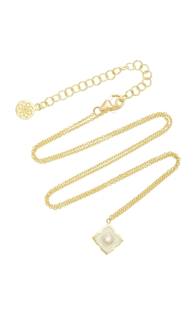 Shop Amrapali Panashri 18k Gold And Diamond Necklace In White