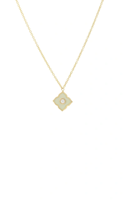 Shop Amrapali Panashri 18k Gold And Diamond Necklace In White