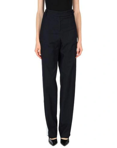 Shop Andrea Pompilio Casual Pants In Dark Blue