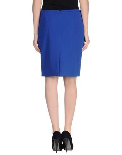Shop Moschino Knee Length Skirt In Bright Blue