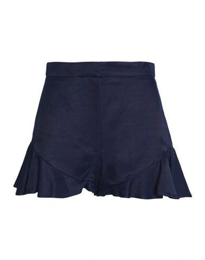 Shop Sandro Mini Skirt In Dark Blue