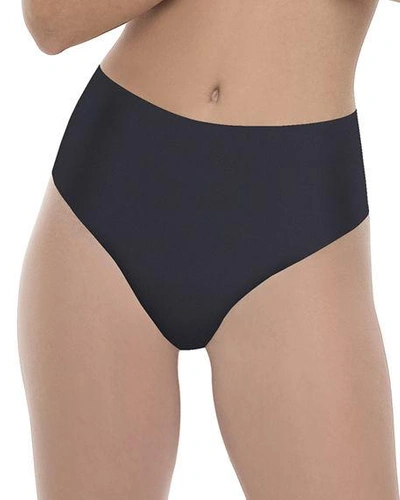 Shop Commando High-rise Solid Thong In Black