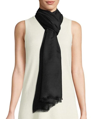 Sofia Cashmere Lightweight Cashmere Scarf In Black