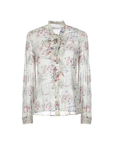 Shop Red Valentino Patterned Shirts & Blouses In Ivory