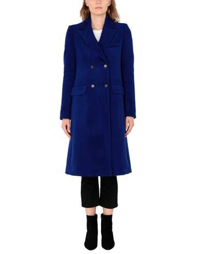 Shop Si-jay Coat In Bright Blue