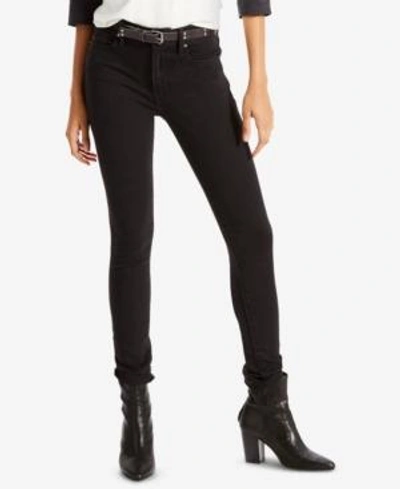 Shop Levi's 721 High-rise Skinny Jeans Short And Long Inseams In Soft Black