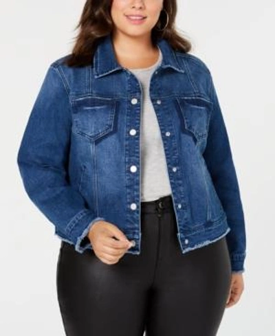 Shop Seven7 Jeans Trendy Plus Size Denim Trucker Jacket In Repurpose