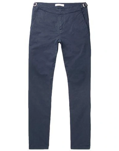 Shop Orlebar Brown Casual Pants In Dark Blue